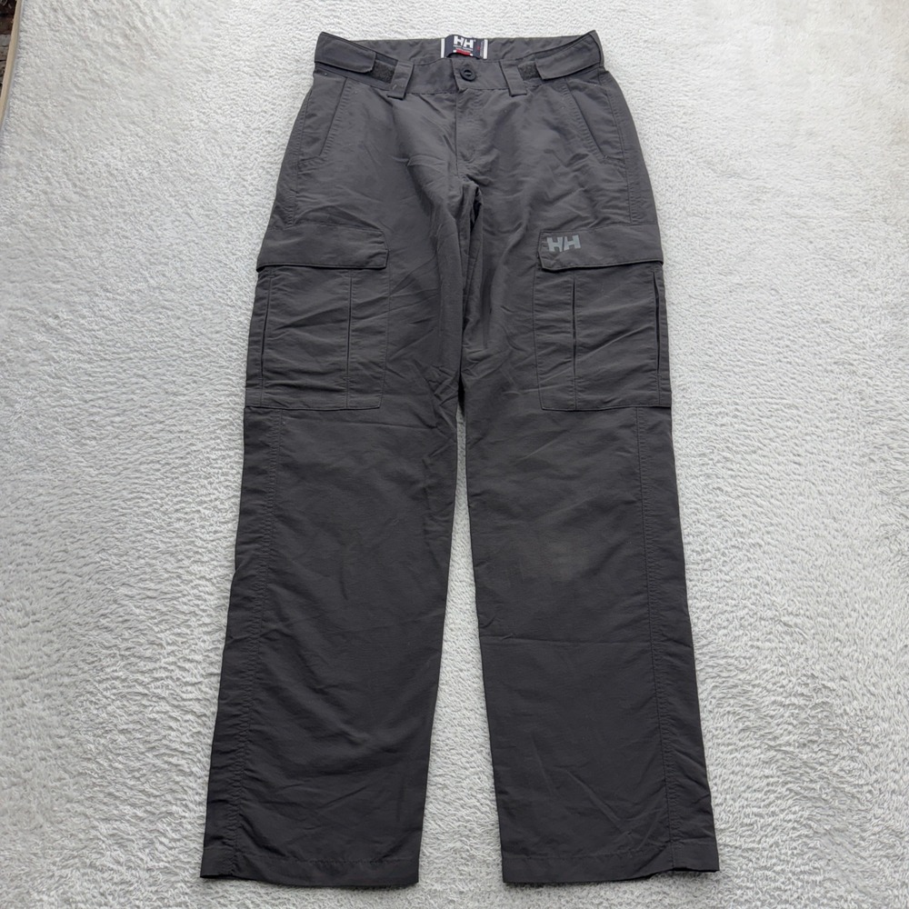 Helly Hansen Mens 28 Dark Grey Polyamide Cargo Hiking Pants Outdoor Utility